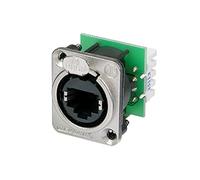 Neutrik NE8FDV-YK Ethercon RJ45 Chassis Socket Silver, Black