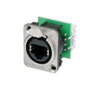 Neutrik NE8FDV-YK Female EtherCON RJ45 Chassis Receptacle Nickel