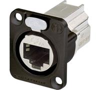 Neutrik NE8FDX-P6-B CAT6a etherCON Panel Feedthrough Connector (Black)