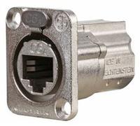 NEUTRIK NE8FDX-P6 CAT6A ETHERCON PANEL CONNECTOR, D, NCKL