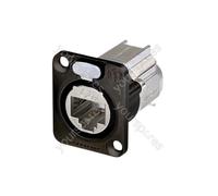 Neutrik NE8FDX-Y6-B D-shape CAT6A panel connector, shielded, IDC termination
