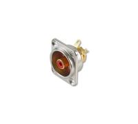 NEUTRIK - NF2D-2 - PHONO SOCKET- D SHELL/RED , NICKEL FINISH