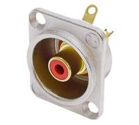 Neutrik NF2D Professional D Plate Mounted Phono Chassis Socket With Gold Terminals and Colour Cod