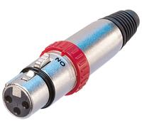 Neutrik nickel 3-pin XLR switched cable connector, NC3FXS Polybag.