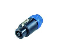 Neutrik NL8FC 8 Pole Plastic Female Speakon Connector. Blue Boot / Bushing