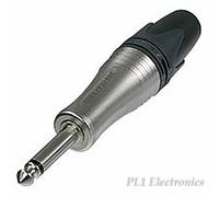 Neutrik NP2XL 6.35mm Mono Audio Jack Plug Silver Straight 2 Pins