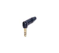 Neutrik NP3RX-B Right Angle 1/4'' TRS Stereo Jack Connector. 6mm Balanced Plug