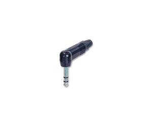 NEUTRIK - NP3RX-BAG - 6.35MM JACK PLUG, STEREO, 90DEG, BLK