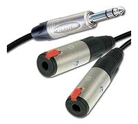 Neutrik TRS Jack Split to 2x Dual Female Jack Sockets. Balanced Duplicator Lead (6m)