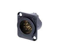 Neutrik XLR Connector 6 Pins Black Straight Sleeve Plug NC6MD-LX-B