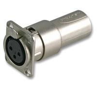 NA3FDM 3 Pin Female to 3 Pin Male Feed Through Panel Mount Adapter