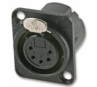 NEUTRIK - XLR Socket, 5 Pole, Chassis, Black