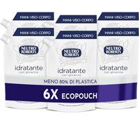 Neutro Roberts Ecopouch Moisturising Liquid Soap with Glycerin, Ecological Liquid Soap Refill for Manines, Dermatologically Tested, Soap-Free, 6 Bottles of 400 ml