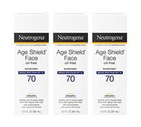 Neutrogena Age Shield Anti-Oxidant Face Lotion Sunscreen Broad Spectrum SPF 70, 3 Fluid Ounce (Pack of 3)