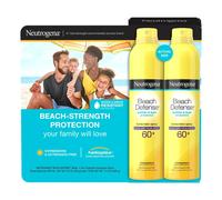 Neutrogena Beach Defense Sunscreen Spray SPF 60+ 8.5 oz 2-pack Water + Sun Protection Lightweight Fast Drying Broad-Spectrum Sun Protection