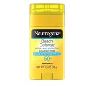 Neutrogena Beach Defense Sunscreen Stick with Broad Spectrum SPF 50+, Lightweight Water-Resistant Sunscreen with Oil-Free & PABA-Free Formula, 1.5 oz