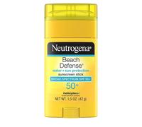 Neutrogena Beach Defense Sunscreen Stick with Broad Spectrum SPF 50+, Lightweight Water-Resistant Sunscreen with Oil-Free & PABA-Free Formula, 1.5 oz