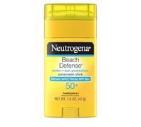 Neutrogena Beach Defense Sunscreen Stick with Broad Spectrum SPF 50+, Lightweight Water-Resistant Sunscreen with Oil-Free & PABA-Free Formula, 1.5 oz