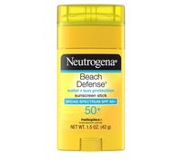 Neutrogena Beach Defense Sunscreen Stick with Broad Spectrum SPF 50+, Lightweight Water-Resistant Sunscreen with Oil-Free & PABA-Free Formula, 1.5 oz