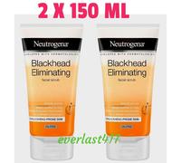 Neutrogena Blackhead Eliminating Facial Scrub 2 x Smooth Soft Clear 150ml