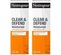 Neutrogena Clear and Defend Moisturiser, 50 ml (Pack of 2)