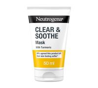 Neutrogena Clear and Soothe Clay Mask (1x 50ml), Gently Cleansing and Calming Face Mask for Spot-prone and Sensitive Skin, Formulated with Turmeric