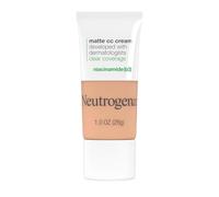 Neutrogena Clear Coverage Flawless Matte CC Cream, Full-Coverage Color Correcting Cream Face Makeup with Niacinamide (b3), Hypoallergenic, Oil Free & Fragrance Free, Sand, 1 oz
