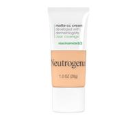 Neutrogena Clear Coverage Flawless Matte CC Cream, Full-Coverage Color Correcting Cream Face Makeup with Niacinamide (b3), Oil-, Fragrance-, Paraben- & Phthalate-Free, Porcelain 2.0, 1 oz
