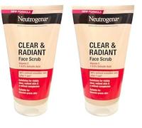 Neutrogena Clear & Radiant Face Scrub (2x 150ml), Purifying & Brightening Oil-Free Daily Exfoliator with Vitamin C, 0.5% Salicylic Acid, Suitable for Blemish-Prone Skin for Clearer, Radiant Complexion