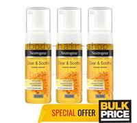 Neutrogena Clear Soothe Calme Curcuma Mousse Cleanser For Spot-Prone Skin 3-Pack