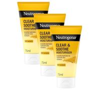 Neutrogena Clear & Soothe Hydrating Face Moisturiser with Turmeric (3x 75ml), Soothing and Balancing Moisturiser for Dry and Sensitive Skin, Face Care to Calm and HydrateVisit the Neutrogena Store