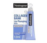 Neutrogena Collagen Bank Lip Plumping Balm 12 ml - Hydrate and Volumise Lips with UK Patented Micro-peptide Technology for Fuller, Softer, and Youthful Appearance, Vanilla Flavour
