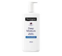 Neutrogena Deep Moisture Bodylotion Sensitive, Norwegische Formel, Körpercreme parfümrei, Trockene und sensible Haut, (3x 400ml)