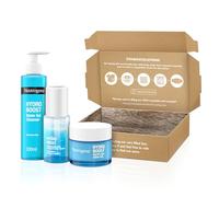 Neutrogena Hydro Boost 3-Step Regime with Face Cleanser (1x 200ml), Face Moisturiser (1x 50ml), and Hyaluronic Serum (1x 15ml), with Hyaluronic Acid to Strengthen Skin's Natural Barrier