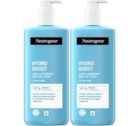 Neutrogena Hydro Boost Body Gel Cream (2x 400ml), Body Lotion with Refreshing and Ultra-Light Formula for Normal to Dry Skin, Naturally Derived Hyaluronic Acid, Body Moisturiser for Advanced Hydration