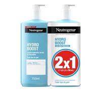 Neutrogena Hydro Boost Gel Lotion Ultralight (2 x 750 ml), Refreshing Moisturising Cream for the Body with Glycerine and Hyaluronic Acid for All Skin Types