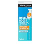 Neutrogena Hydro Boost Hydrating Face Fluid SPF 50, with Hyaluronic Acid, Pro-Vitamin B5 and Niacinamide, Broad Spectrum for Dry Skin, 50ml