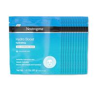 Neutrogena Hydro Boost Moisturizing & Hydrating 100% Hydrogel Face Mask Sheet with Hyaluronic Acid, 1 oz,pack of 12