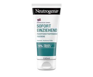 Neutrogena Immediately Absorbing Foot Cream, Moisturising Foot Care Cream with 15% Glycerine + Vitamin E, Norwegian Formula Moisturising Cream for Normal and Dry Feet 100 ml