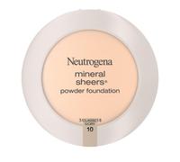 Neutrogena Mineral Sheers Compact Powder Foundation Lightweight & Oil-Free Mineral Foundation Fragrance-Free Classic Ivory 10 .34 oz (Pack of 2)