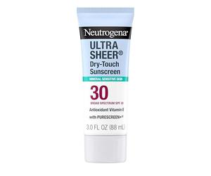 Neutrogena Mineral UltraSheer Dry-Touch SPF 30 Sunscreen Lotion, Water-Resistant Broad-Spectrum UVA/UVB Protection, Skin Nourishing, Lightweight with Vitamin E, Oxybenzone-Free, 100 ml