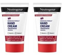 Neutrogena Norwegian Formula Concentrated Unscented Hand Cream (2x 50ml) with Glycerin, Vitamin E for Immediate and Lasting Relief from Dry Skin and Chapped Hands