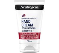 Neutrogena Norwegian Formula Concentrated Unscented Hand Cream 50ml | Clinically Proven Formula with 40% Glycerin and Vitamin E Delivering 24-Hour Hand Moisture and Soothing Care