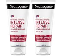 Neutrogena Norwegian Formula Intense Repair Hand Cream Repair Dry 2x100ml | Deeply Nourishing Formula with Glycerin and Panthenol for Lasting Hand Moisture and Soothing Care for Very Dry Skin
