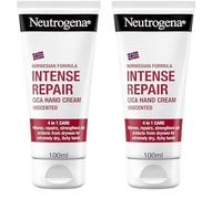 Neutrogena Norwegian Formula Intense Repair Unscented Hand Cream (1 x 100ml), With Glycerin and Panthenol, Helps Protect Very Dry Hands for Instant Relief with Long Lasting Care (Pack of 2)