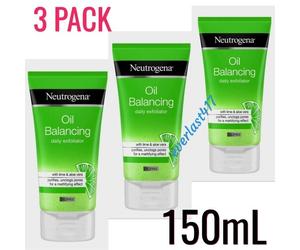 Neutrogena Oil Balancing Daily Exfoliator Lime & Aloe Vera 3x 75ML daily use