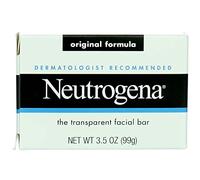 Neutrogena Original Amber Bar Facial Cleansing Bar with Glycerin, Clean-Rinsing, Transparent Face Soap, Free of Harsh Detergents, & Dyes, 3.5 oz