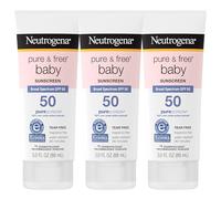 Neutrogena Pure & Free Baby Mineral Sunscreen Broad Spectrum SPF 50, 3 Fl. Oz. (Pack of 3)