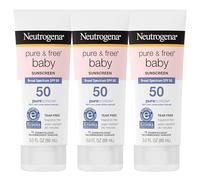 Neutrogena Pure & Free Baby Mineral Sunscreen Broad Spectrum SPF 50, 3 Fl. Oz. (Pack of 3)