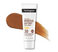 Neutrogena Purescreen+ Tinted Sunscreen for Face with SPF 30, Broad Spectrum Mineral Sunscreen with Zinc Oxide and Vitamin E, Water Resistant, Fragrance Free, Deep, 50 ml